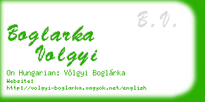boglarka volgyi business card