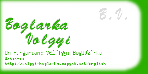 boglarka volgyi business card